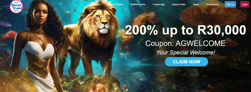 African Grand Casino welcome bonus
